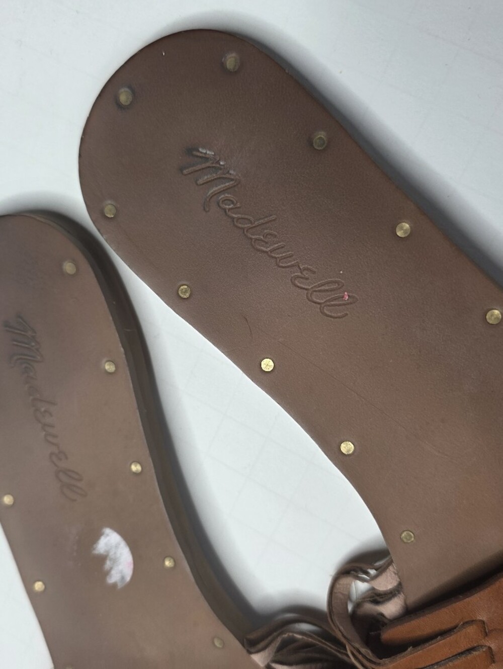 Madewell Willa Huarache Leather Slide Brown Womens 7.5 - Picture 4 of 6